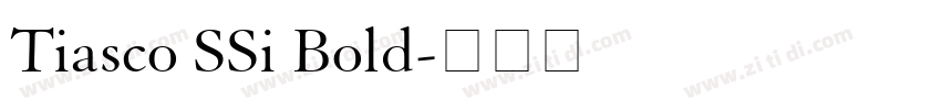 Tiasco SSi Bold字体转换